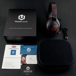 PowerLocus MoonFly Koptelefoon Over-Ear met Active Noise Cancelling, Draadloze Hoofdtelefoon, Voice Assistant Activation - Zwart/Rood — thumbnail 6