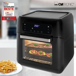 Clatronic FR 3747 H hetelucht-friteuse, olie- en vetvrij, 11 liter, sensor touchbediening, LED-display, zwart — thumbnail 9