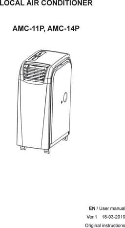 Sinclair 3KW 11.000 BTU mobiele airco - koelen en verwarmen - afstandsbediening - 25 m2 — thumbnail 2