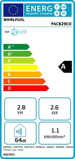 Whirlpool PACB29CO mobiele airconditioner — thumbnail 2