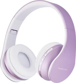 PowerLocus P1 Bluetooth Koptelefoon – Draadloos – Over Ear – Met Microfoon – Inklapbaar - incl. Hoes – Wit/Paars — thumbnail 12
