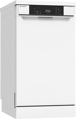 Sharp QWNS1CF49EWEU - vrijstaande vaatwasser - energie label E - 4 programma's - 45 cm - wit — thumbnail 5