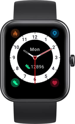 Smartwatch Dames Heren en Kinderen - Watch geschikt voor Android/ iOs - Zwart — thumbnail 2