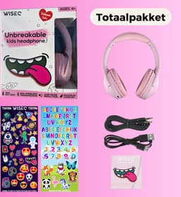 WiseQ Onbreekbare Draadloze Kinderkoptelefoon – Koptelefoon Meisje Bluetooth – Koptelefoon Kinderen Draadloos – Over Ear – 45 Uur Batterij – Met Microfoon – Volumebegrenzer – Roze — thumbnail 9