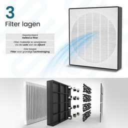 Filair Luchtreiniger - Met Print link - 3 in 1 filter - Luchtreinigers met Hepa Filter - Air Purifier - 36m² - Wit — thumbnail 4