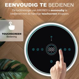 Aironex Luchtreiniger met Hepa Filter – Tegen Allergie & Hooikoorts - HEPA 13 + Ionisator – CADR 365 m³/u – 55 m² – Stil – Luchtkwaliteitsindicator - Air Purifier -Luchtreinigers — thumbnail 6