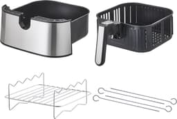 Inventum GF500HLD Airfryer XL - 5L - 8 programma's - 80-200 °C - Tot 5 personen - Zilver/Zwart — thumbnail 4