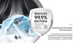 Hisense WF5S9045BW 5S Serie Wasmachine - Energielabel A-30% - 9kg - Connectlife WiFi-bediening - Auto Dose - Stoomfunctie - Snel 15' — thumbnail 11