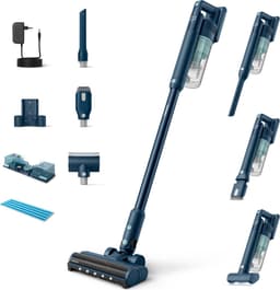 Philips Steelstofzuiger met Dweilfunctie XC5141/01 - Zuigmond met LED verlichting - Draadloos - Zonder Zak - Handstofzuigerfunctie - Alle Vloertypen - Lichtgewicht — thumbnail 1