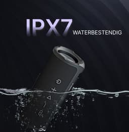 HiFuture Ripple-Luidspreker: Bluetooth 5.3, Draagbare krachtige basluidspreker, tot 12 uur speeltijd, 30 W draadloze muziekdoos, IPX7 water- en stofbestendig, 10 meter bereik, 10 W snel opladen, Kleur (Blauw) | — thumbnail 6