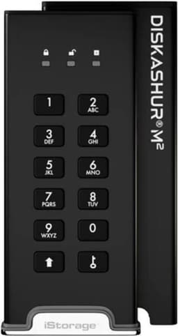 iStorage diskAshur M2 - externe harde schijf - M2 SSD - 2 TB - USB - 256-bit - Zwart — thumbnail 1