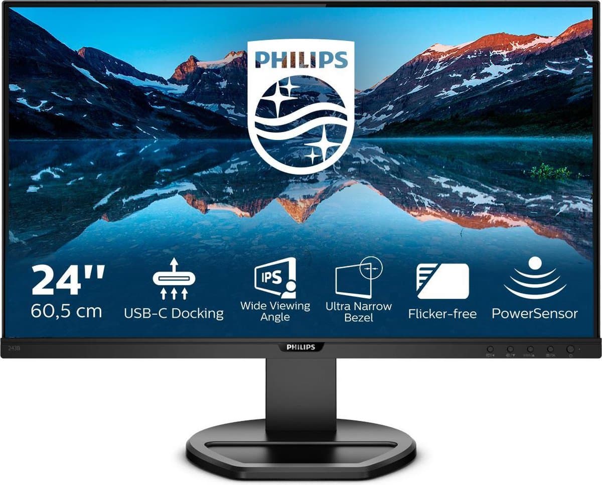 Philips 243B9 - Full HD USB-C IPS Monitor - 24 inch — afbeelding 1