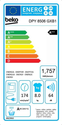 Beko DPY8506GXB1 - Warmtepompdroger — thumbnail 8
