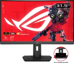 ASUS ROG Strix XG32WCMS USB Type-C Gaming Monitor - QHD VA Curved - 280Hz - 1ms - FreeSync Premium - USB-C - 31.5 Inch — thumbnail 1