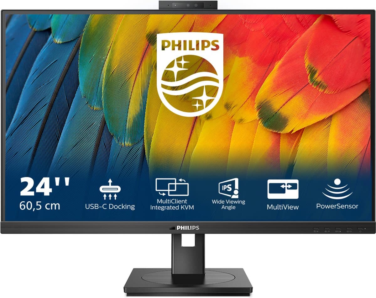Philips 5000 series 24B1U5301H/00 LED display 60,5 cm (23.8") 1920 x 1080 Pixels Full HD LCD Zwart — afbeelding 1