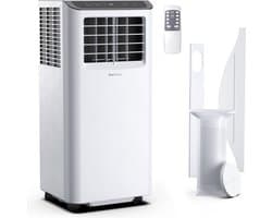 Pro Breeze Mobiele Airco – 9000 BTU – 4-in-1 Luchtkoeling, Ontvochtiging, Ventilatie en Slaapmodus – Airco voor Slaapkamer, Woonkamer, Kantoor, Gym – Smart Home WiFi - 24-uurs Timer & Incl Raamafdichtingkit – Energieklasse A – Wit