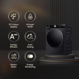 Hisense 7S Serie WF7S1247BB - Wasmachine met Energielabel A -20% - 12kg - TFT display - Auto dosing - 70dB (A) - Steam Wash -1400 toeren - Power Wash 49' - Connectlife — thumbnail 12
