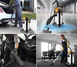 Stark's Stofzuiger - 3IN1 - nat en droogzuiger - Industriële Stofzuiger - 1500W - Alleszuiger - 30L - Geel — thumbnail 4