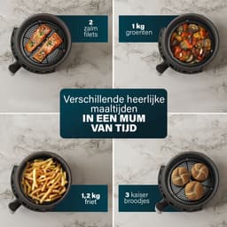 Princess 182270 Airfryer XL - Cyclonic Vision - 5L Heteluchtfriteuse - PFAS vrij - Skylight Kijkvenster en Digitaal Display - 8 Programma's en 1500W - Inclusief Grillrek en Shake Reminder - 182270 — thumbnail 7