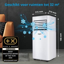 MEDION Smart Mobiele Airco P701 (7000 BTU, 3-in-1, Koelen, Ontvochtigen, Ventileren, tot 25m², incl. Raamafdichtingskit, voor Slaapkamer en Woonkamer, WiFi, App-Functie, Afstandsbediening, MD 37672) — thumbnail 10