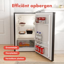 KitchenBrothers Koelkast - 88L - Tafelmodel - IJskast - Frigo - Vrijstaand - Zwart — thumbnail 6
