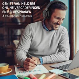 PowerLocus MoonFly Koptelefoon Over-Ear met Active Noise Cancelling, Draadloze Hoofdtelefoon, Voice Assistant Activation - Zwart/Grijs — thumbnail 13