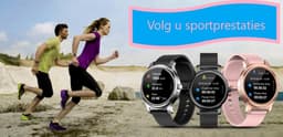 Belesy® SMART - Smartwatch Dames - Smartwatch Heren - Horloge - Bluetooth Bellen - Stappenteller - 1.3 inch - Kleurenscherm - Full Touch - Goud - Roze - Siliconen - Moederdag — thumbnail 17