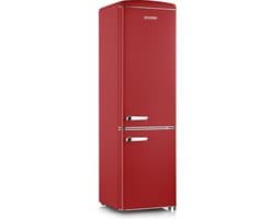 Severin RKG 8917 Retro Koel-Vriescombinatie – 244 Liter – LED – Retro Design - Rood