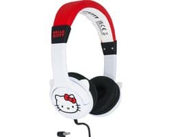 Hello Kitty - kinderkoptelefoon met volumebegrenzing - verstelbaar - comfortabel (rood/wit)
