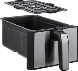 Inventum GF800HLD Dubbele Airfryer XXL - 8L - Dual Cook - Grill- & roosterfunctie - 8 programma's - 80-200 °C - PFAS-vrij - Tot 6 personen - Zwart/RVS — thumbnail 4