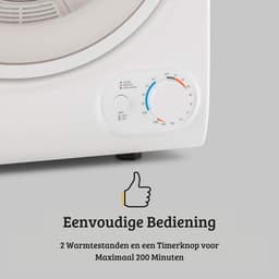 Luxe Mini Droger – Wasdroger – Warmtepompdroger – Condensdroger – Energiebesparend Design – Hoogwaardig Materiaal – 1900W – Wit — thumbnail 2