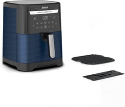 Tefal Easy Fry & Grill EY8014 XXL 6,5L - 2-in-1 Heteluchtfriteuse met Uitneembare Verdeler - Blauw Airfryer met 8 Automatische Kookprogramma's - Beste Grote Airfryer van Tefal - Digitaal Display - Extreem stil - Koken Zonder Olie - Anti Aanbaklaag — thumbnail 4