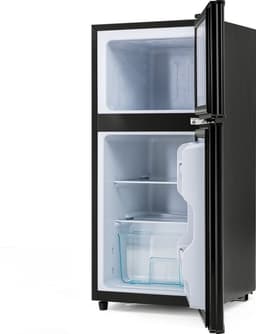 Sweiko Mini koelkast, Koel-vriescombinatie 86,8 cm hoog, 45,5 cm breed, dubbele deur, met 60-liter totaalvolume, 22-liter vriesvolume, 38-liter koelvolume. 172 kWh/jaar, LED-licht. Zwart [Energieklasse F] — thumbnail 4