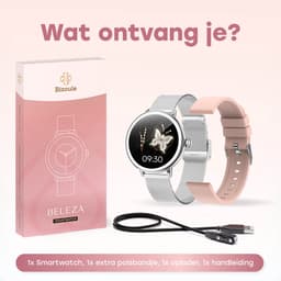 Bizoule Smartwatch Beleza - Smartwatch Dames Zilver - 1.1 AMOLED Touchscreen - 40mm - Horloge met Belfunctie - Stappenteller - Android en iOS — thumbnail 11