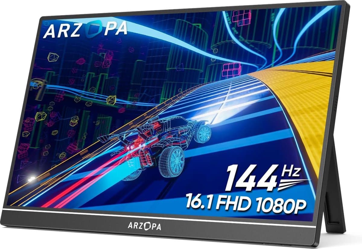Arzopa A1 Game Z1FC - Portable Gaming Monitor - Ingebouwde Kickstand - 144hz - 16.1 inch — afbeelding 1