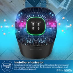 Erikssøn Luchtreiniger Air Purifier Elite - 2x HEPA-14 Filter - Zwart - 240 m3/u - Vermindert Stof En Pollen - Met Hepa Filter - Met Ionisator — thumbnail 5