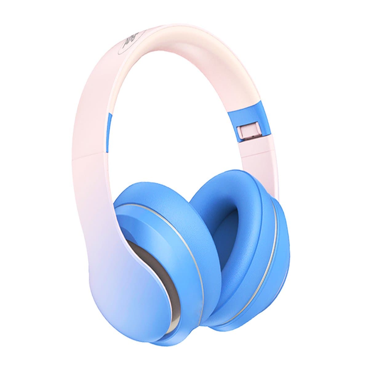 AngelTech Over Ear Kinderkoptelefoon – Hoofdtelefoon kinderen - Volume Begrensd – Draadloos – 20 Uur Speeltijd- Kinder Koptelefoon – Inclusief Audiodraad - Met Microfoon – Noise Cancelling – Blauw of Roze — afbeelding 1
