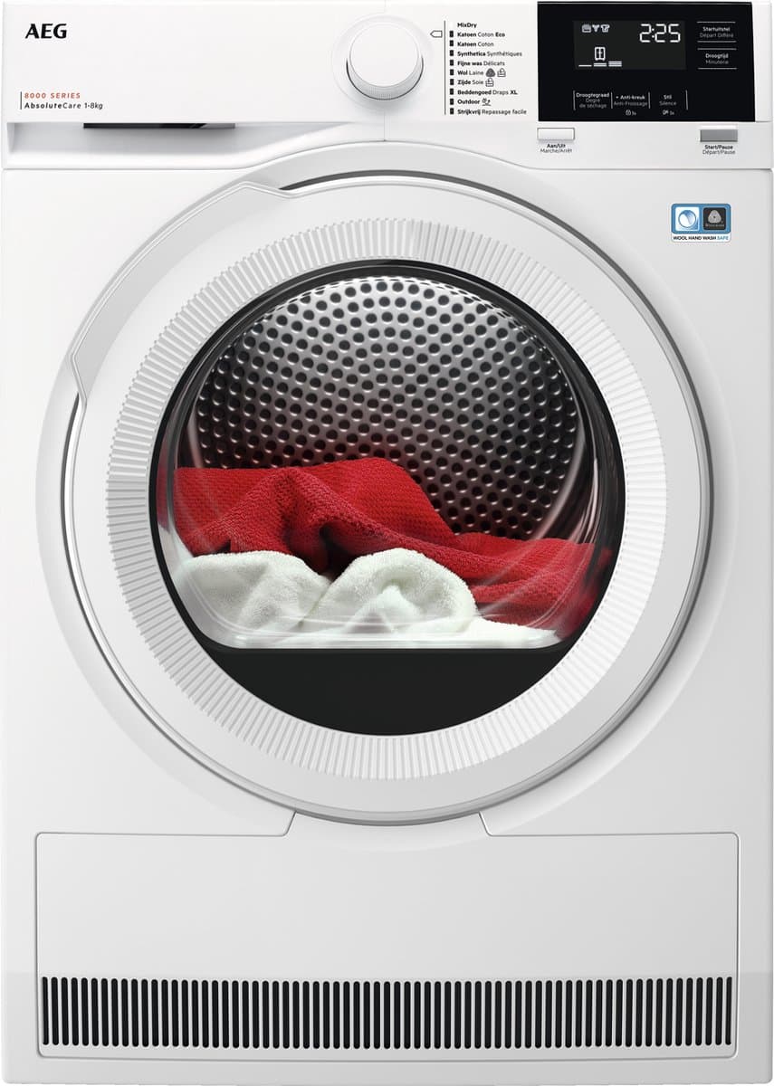AEG TR88P32B 8000 serie AbsoluteCare® - Wasdroger Warmtepompdroger - NL/FR — afbeelding 1