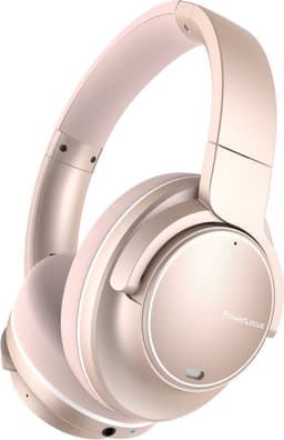 PowerLocus MoonFly Koptelefoon Over-Ear met Passief Noise Cancelling, Draadloze Hoofdtelefoon, Voice Assistant Activation - Rose Gold — thumbnail 1