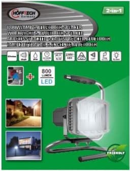 Hofftech LED bouwlamp met Bluetooth speaker - 20W - IP65 - zilverkleurig — thumbnail 4