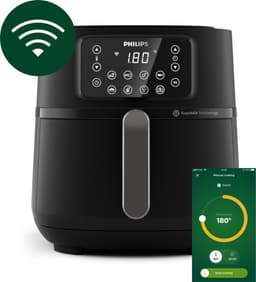 Philips Airfryer Connected 5000 Series - HD9285/93 - 7,2 liter (XXL) - Heteluchtfriteuse - RapidAir - Quickclean - Met bakvorm — thumbnail 5