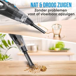 Strex Kruimeldief Draadloos & Snoerloos - Handstofzuiger voor Auto - Kruimelzuiger Nat & Droog - Mini Stofzuiger - 14000PA - HEPA Filter - LED Verlichting - Extra Krachtig - Autostofzuiger met Opzetstukken — thumbnail 4