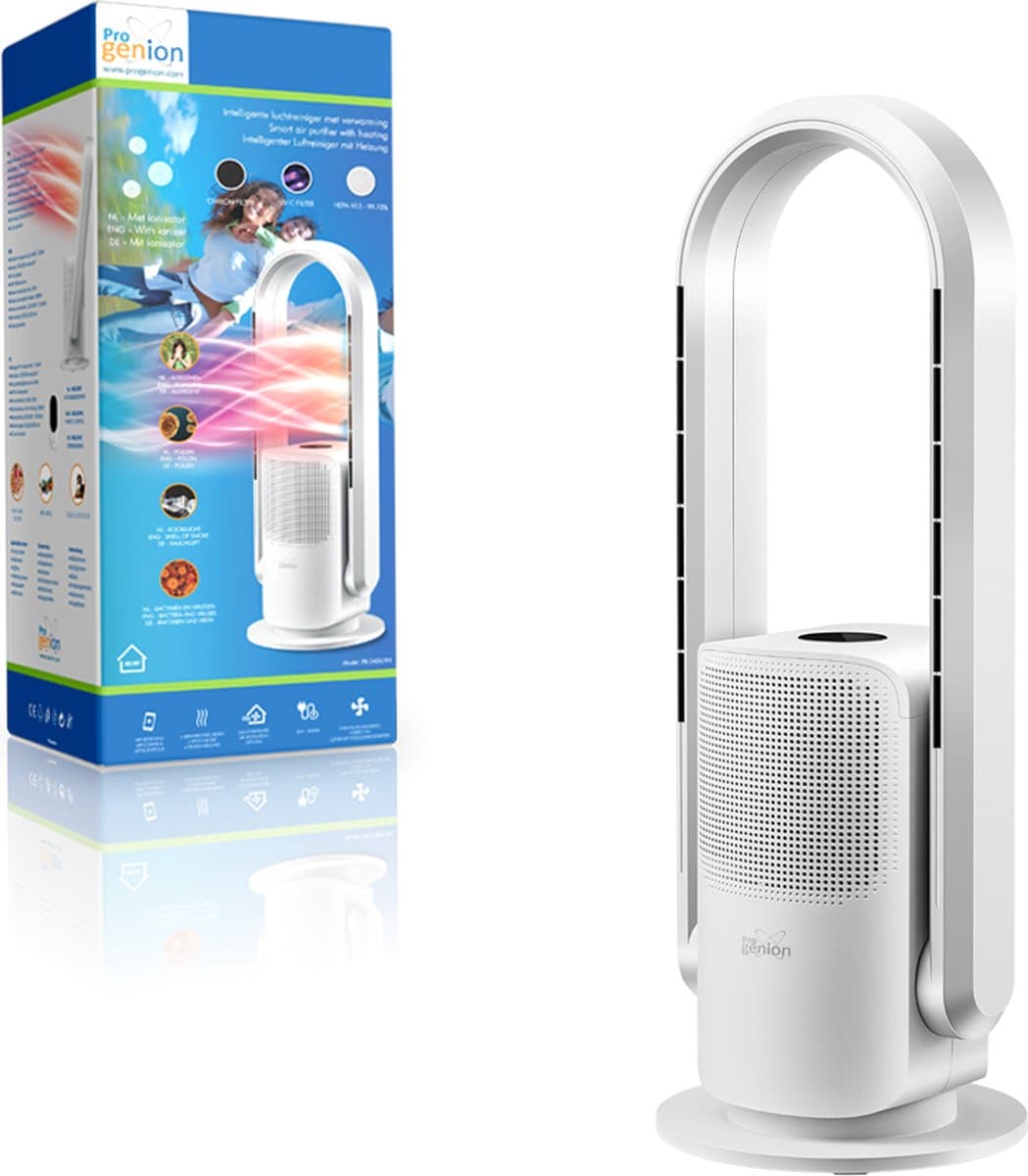 Progenion PR-040IUVH Smart luchtreiniger - Cool + HOT. UV-C en Ionisator - Ventilator - Staand - Met Afstandsbediening en APP - Verkoeling - Verwarming. Air Purifier — afbeelding 1