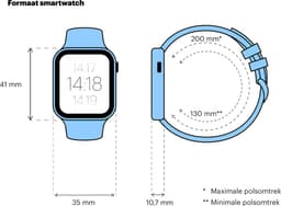 Apple Watch Series 8 - 4G - 41mm - Zilver Roestvrijstaal — thumbnail 2
