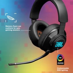 JBL Quantum 400 - USB Gaming Headset - Over-ear met Afneembare Microfoon - JBL Quantum Surround via Quantum Engine - RGB Verlichting - PC & PlayStation - Zwart — thumbnail 4