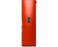 NUNKI LARGEH2O (Hot Rod Red Gloss Front) Combi Bottom Koelkast, E, 197+71l, Handle, Waterdispenser
