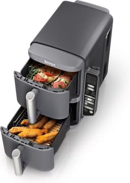 Ninja Double Stack Airfryer XXL - 9.5 Liter - Dubbele Gestapelde Lades - 6 Programma's - Inclusief Digitale Thermometer en Kookrekjes - SL451EU — thumbnail 2