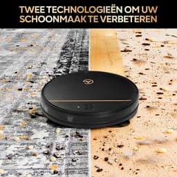 AG6100 Robotstofzuiger met Dweilfunctie - 120minuten - Met Oplaadstation - Robotstofzuigers - Huisdieren - met Dweil - Luxe Robotstofzuiger - Dweilrobot - Automatisch opladen - App of afstandsbediening te gebruiken - 2500Mah - Stripe Design — thumbnail 5