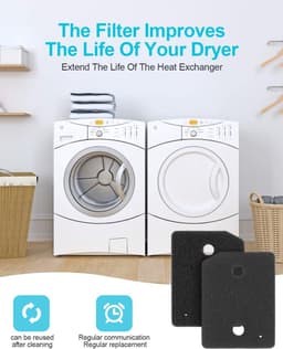 Schuimfilter Vervanging - Droger Filter Sponsfilter - 4stuks - Filters Geschikt Voor Wasdroger - schuimfilter - Geschikt Voor Filter voor Miele T1 - filter schuim - droger filters - wasdroger sokkelfilter - Wasdroger accessoires - droogfilters — thumbnail 5