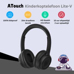 ATouch Combipakket - Kindertablet Tab 10 Plus + Kinderkoptelefoon - 64GB+64SD - Vanaf 3 jaar - Zwart — thumbnail 7